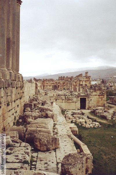 Fallen columns from the Temple of Jupiter